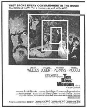 Ten Days Wonder (1971) - Movies to Watch If You Like the Spider's Stratagem (1970)